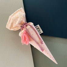 Lade das Bild in den Galerie-Viewer, Geschwistertüte Kindergartentüte Vorschultüte mit Namen aus Stoff | Zuckertüte für Mädchen Personalisierbar „LITTLE SPRINKLES“ rosa silber
